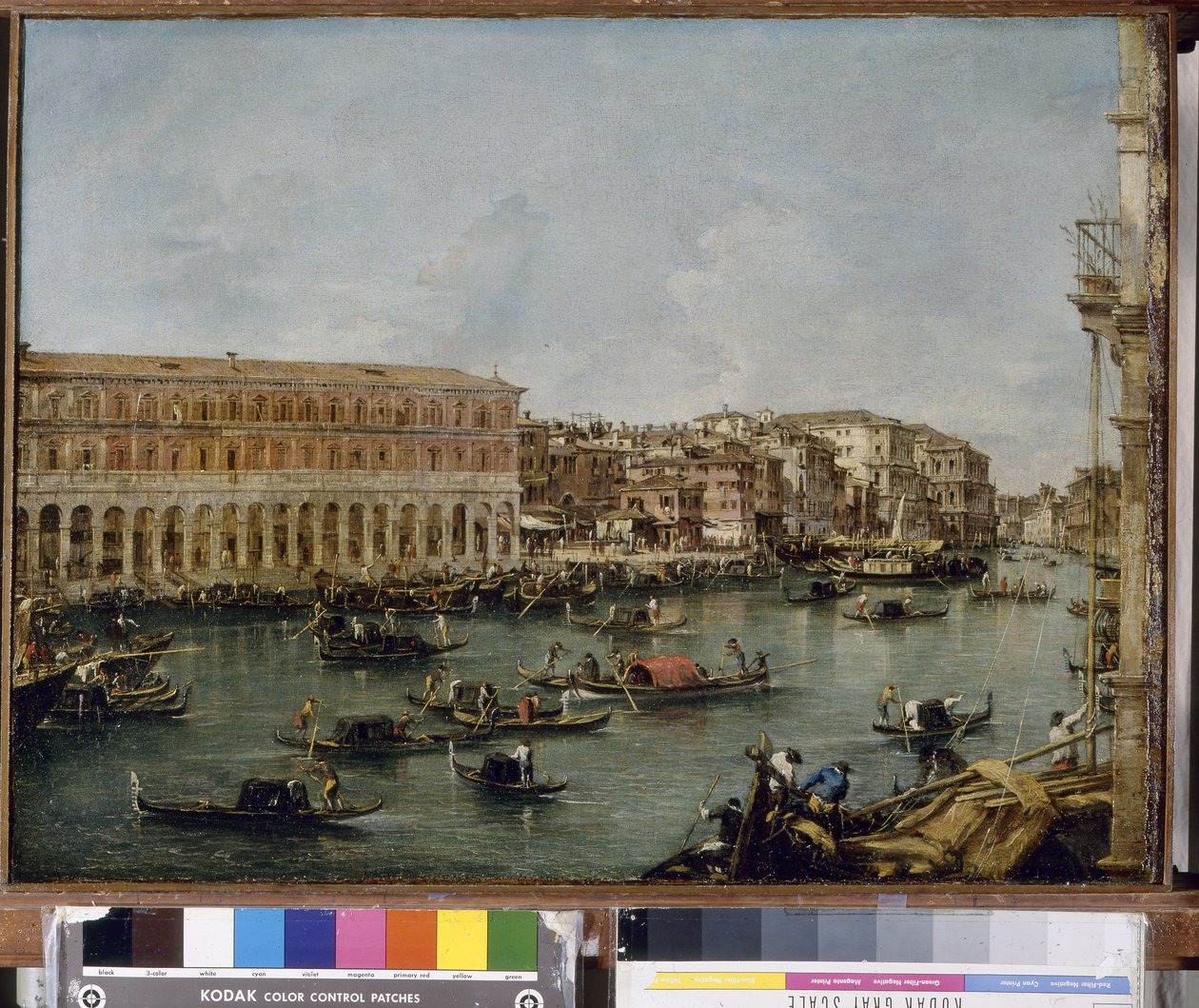 Utsikt över Canal Grande med Fabbriche Nuove di Rialto, 1756-60 av Francesco Guardi