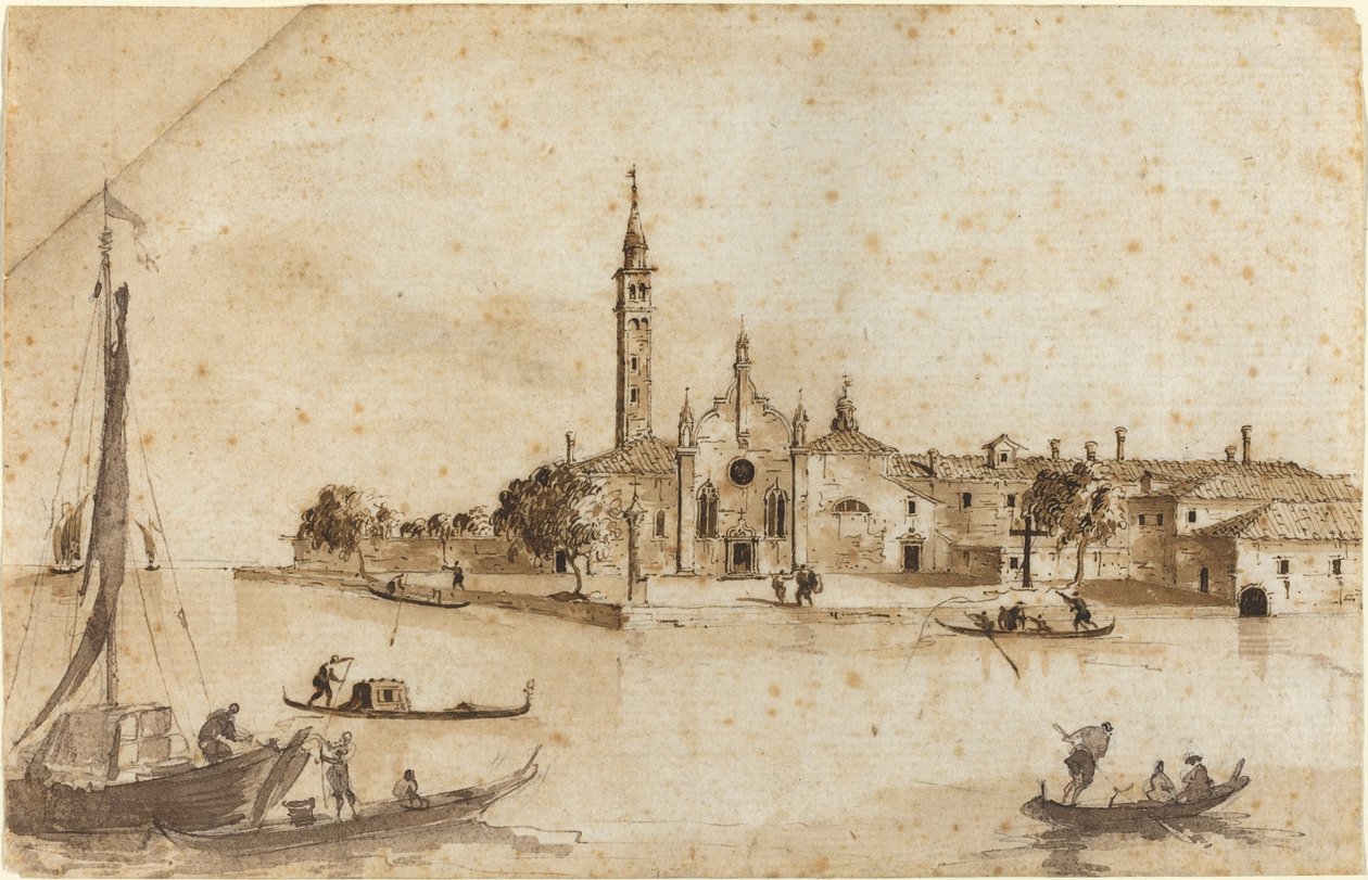 Vår fru av nådens ö av Francesco Guardi and Giacomo Guardi