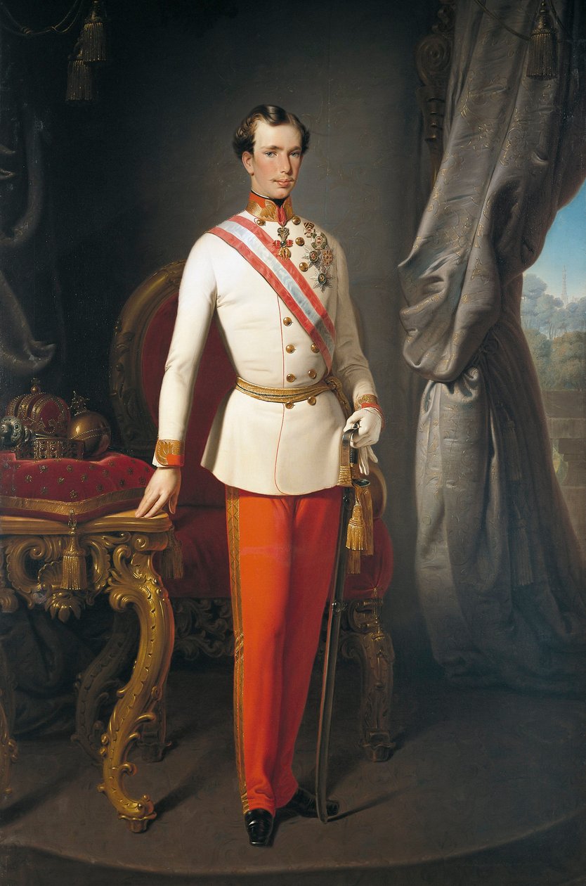 Österrike, Porträtt av kejsaren av Österrike Franz Joseph I (Wien av Francesco Hayez