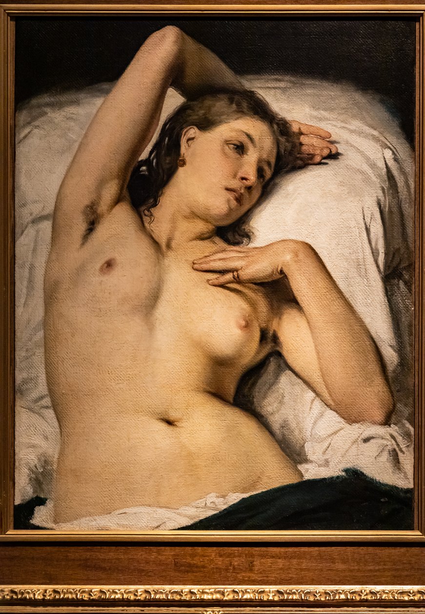 Naken av kvinna (vilomodell) av Francesco Hayez