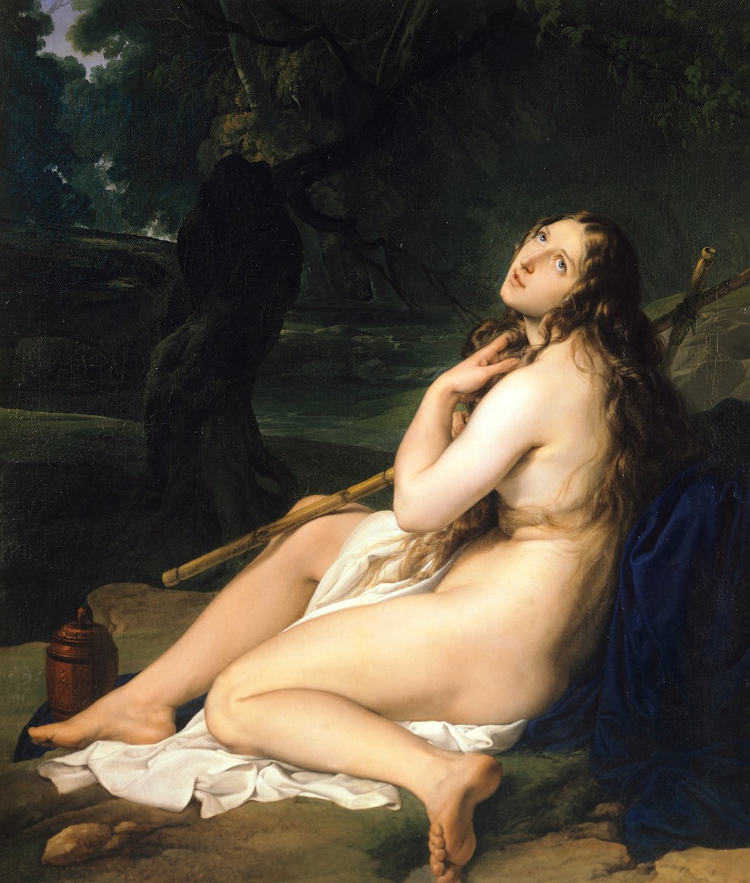 Penitent Saint Mary Magdalene, av Francesco Hayez (1791-1882), olja på duk av Francesco Hayez