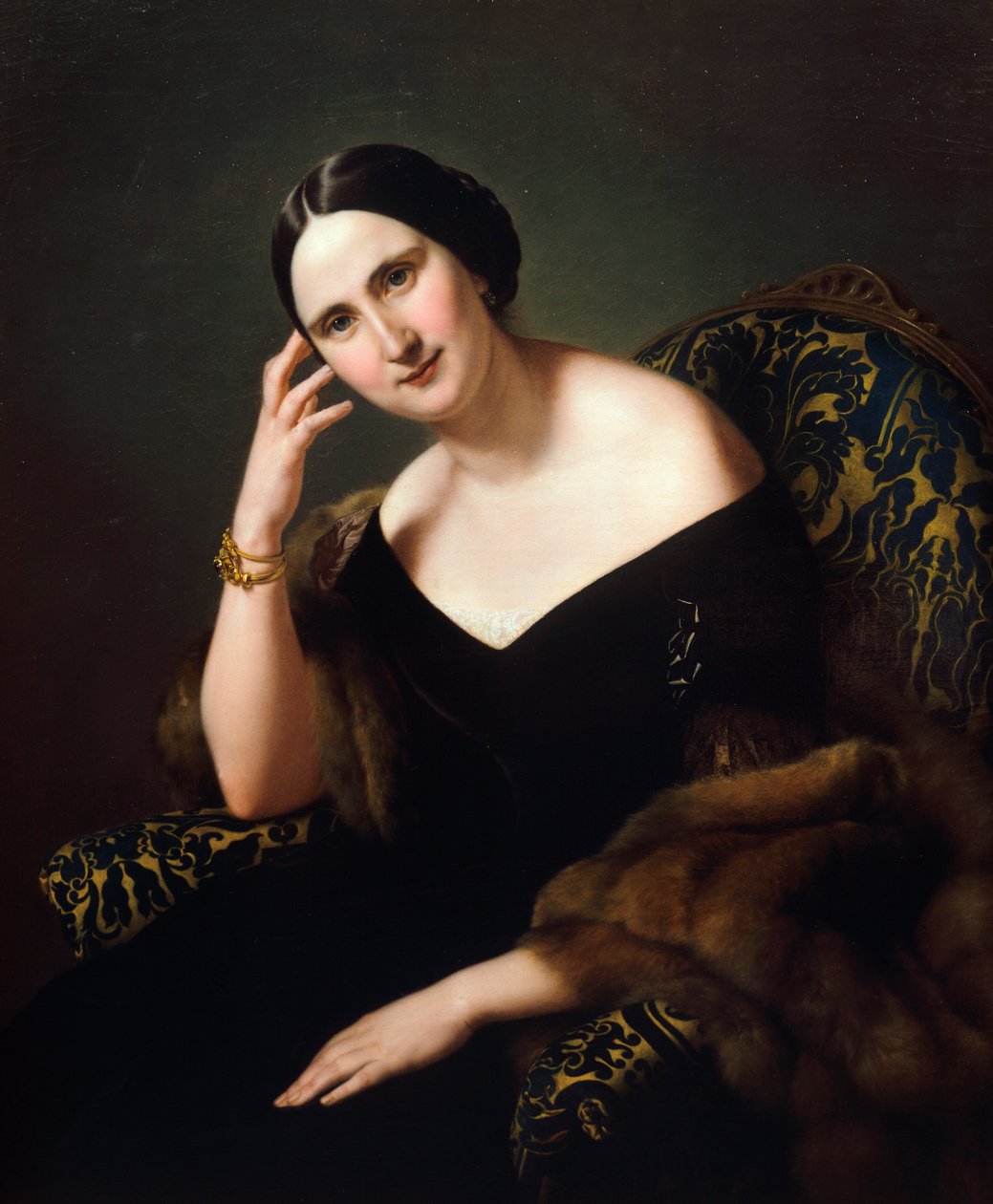 Porträtt av Caterina Bonvicini Cardinale, av Francesco Hayez (1791-1882), olja på duk av Francesco Hayez