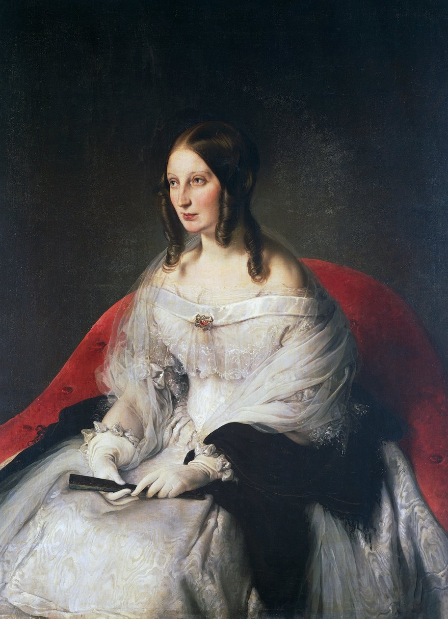 Porträtt av Sarah Louise Strachan Ruffo av Motta och Bagnara, prinsessan av Sant