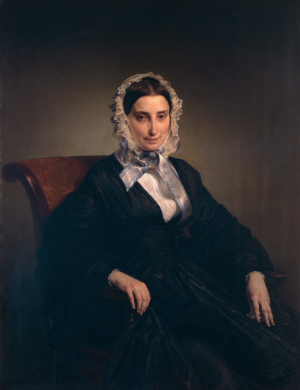 Porträtt av Teresa Borri (Alessandro Manzonis andra fru) av Francesco Hayez (1791-1882) av Francesco Hayez