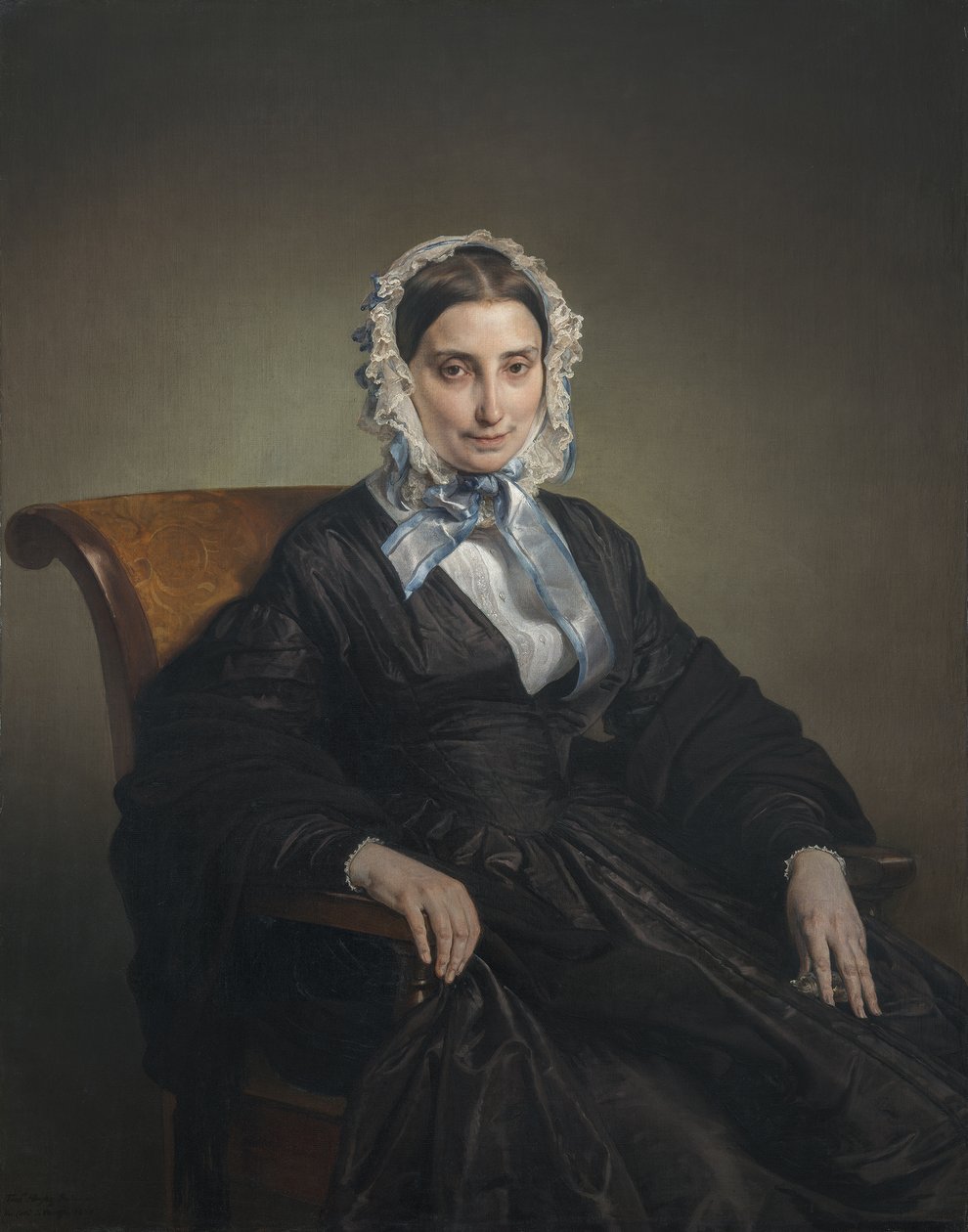 Porträtt av Teresa Manzoni Borri Print av Francesco Hayez