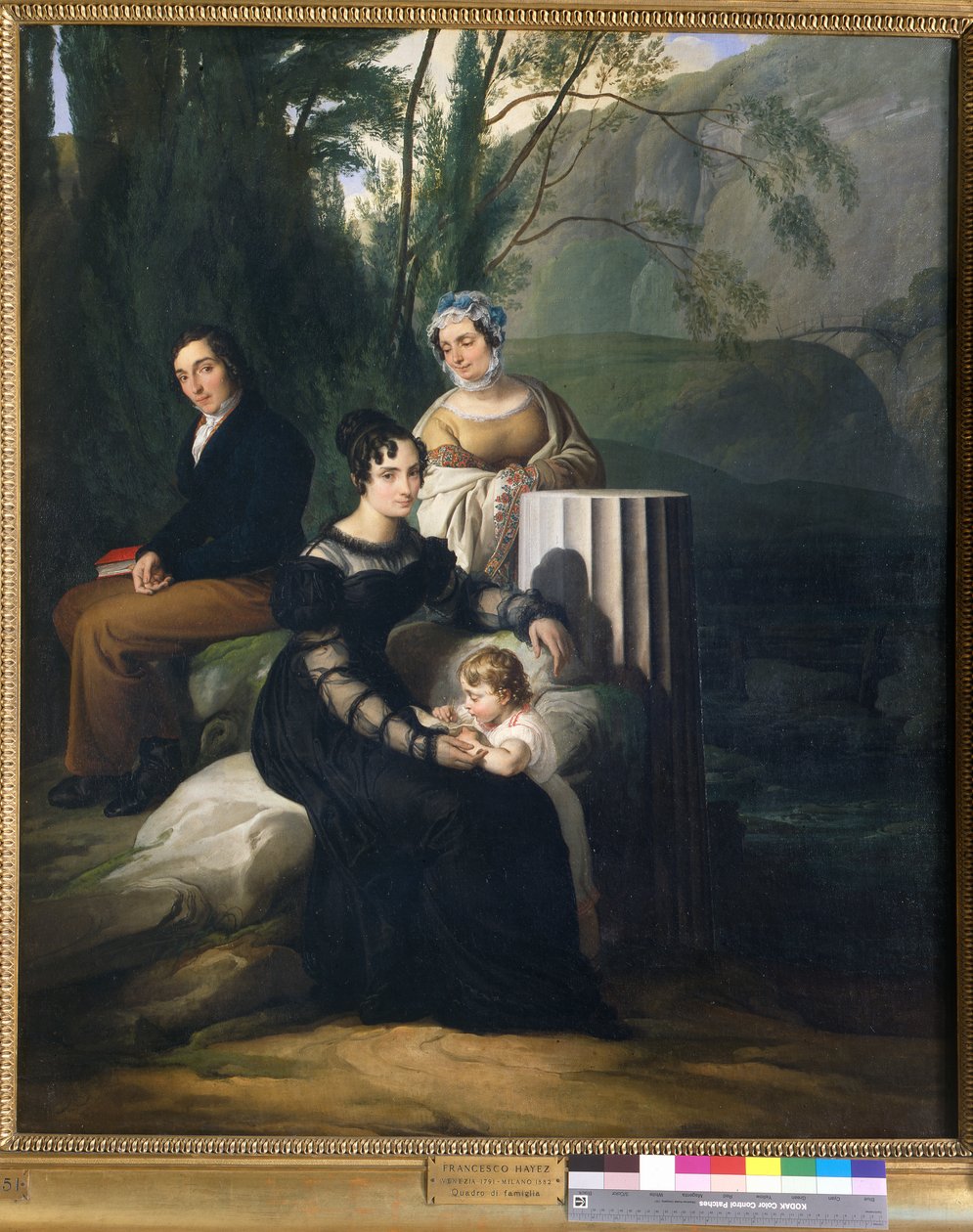 Porträtt av familjen Borri Stampa av Francesco Hayez