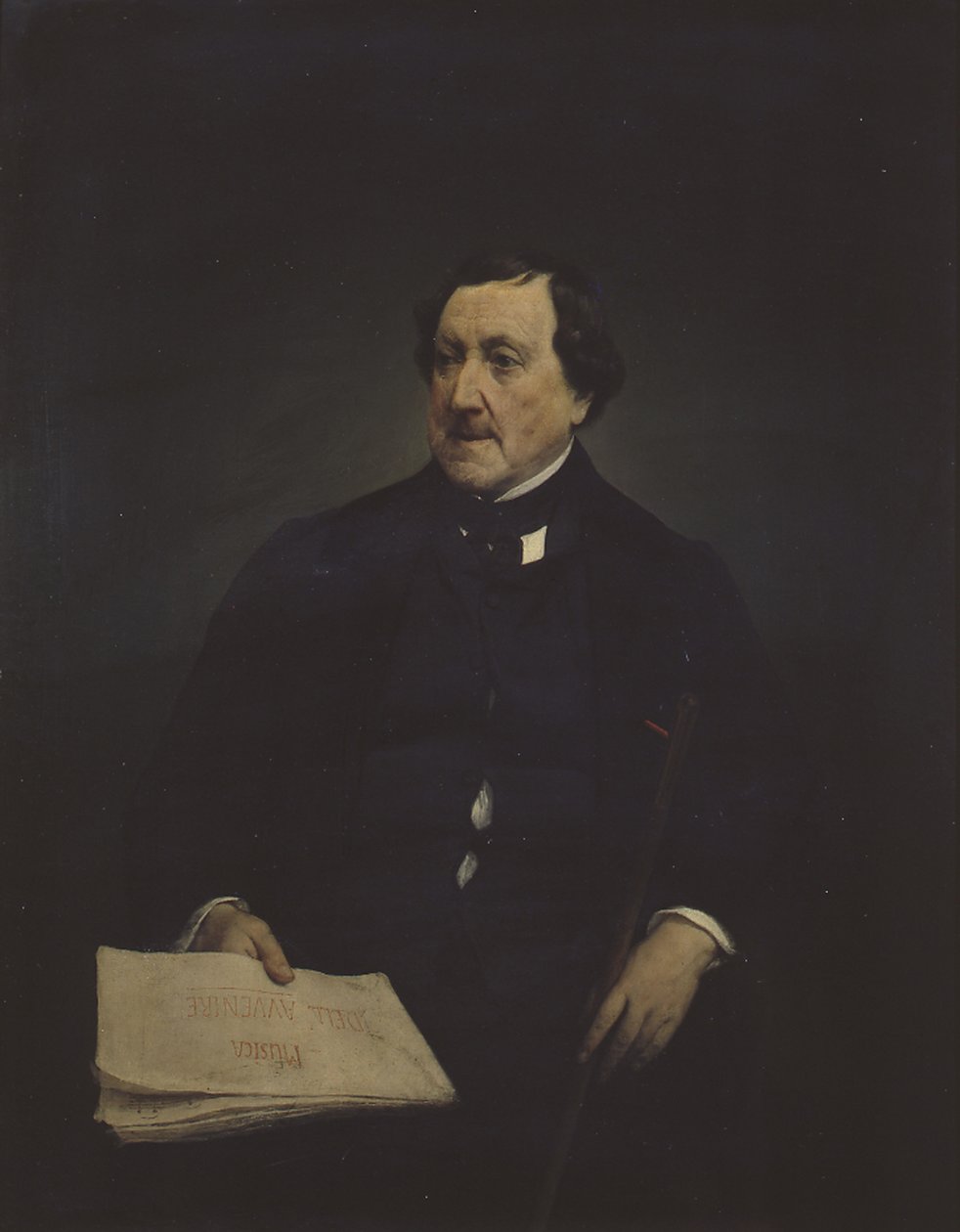 Porträtt av kompositören Gioachino Antonio Rossini 1792-1868 av Francesco Hayez