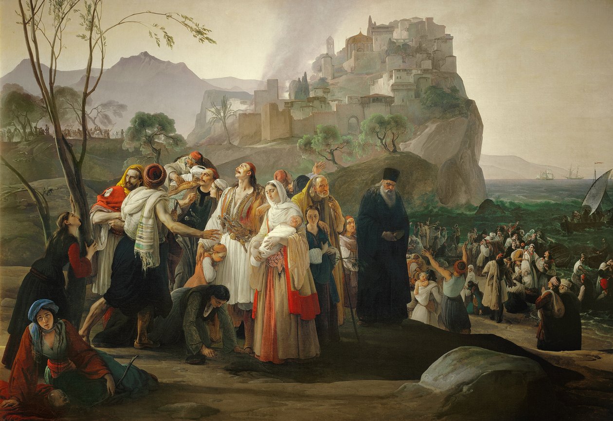 Flyktingar från Parga av Francesco Hayez