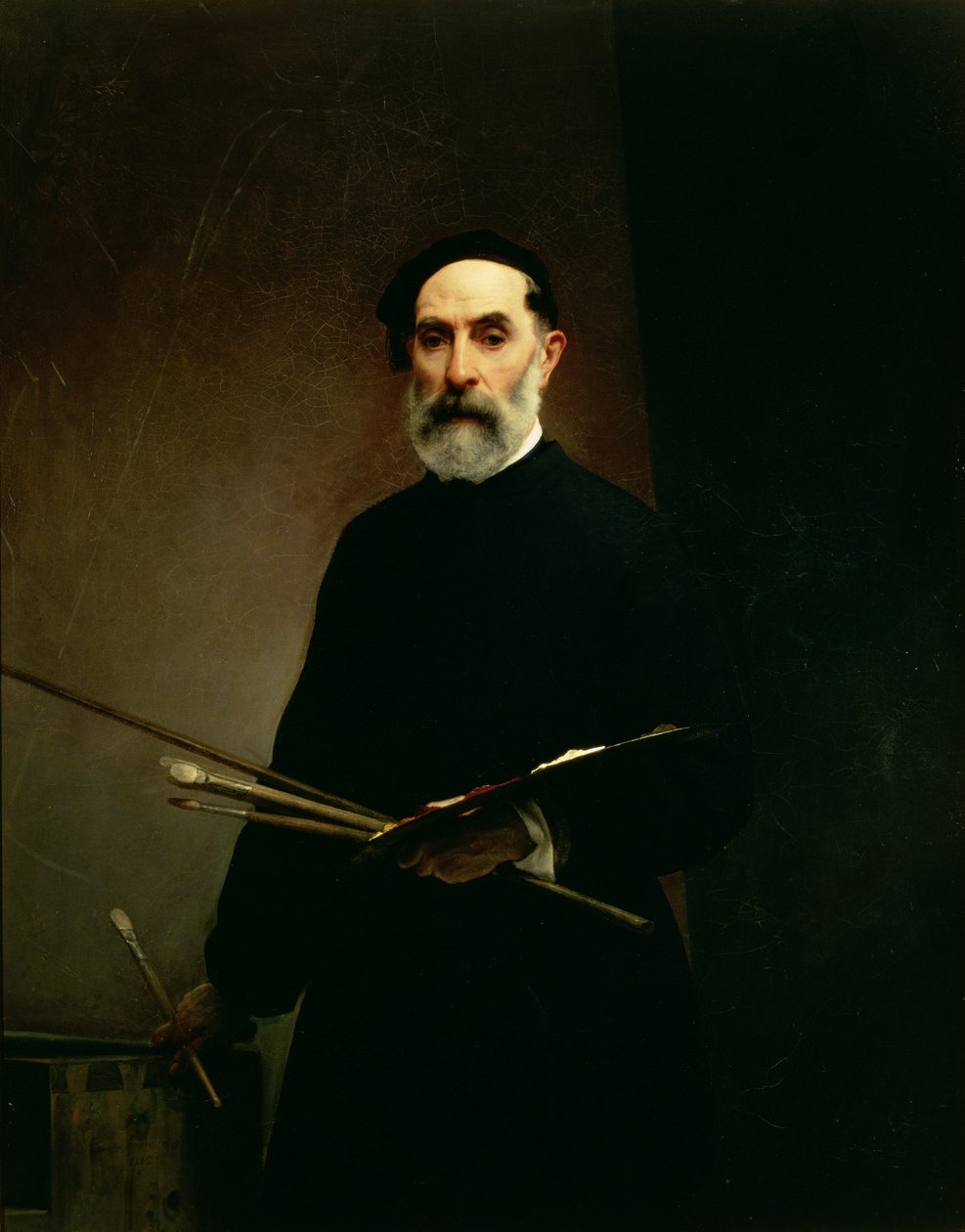 Självporträtt, ca 1860-62 av Francesco Hayez