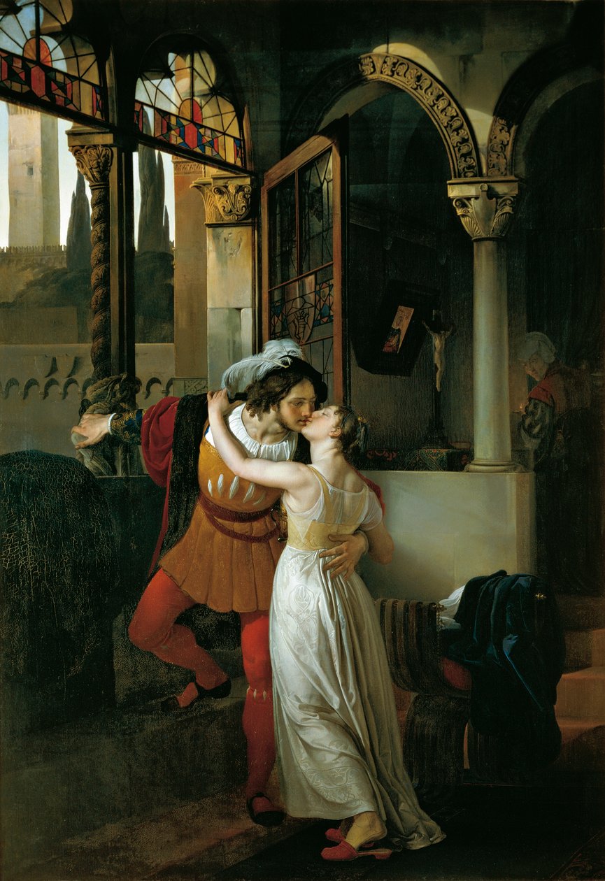 Romeo och Julias sista kyss av Francesco Hayez