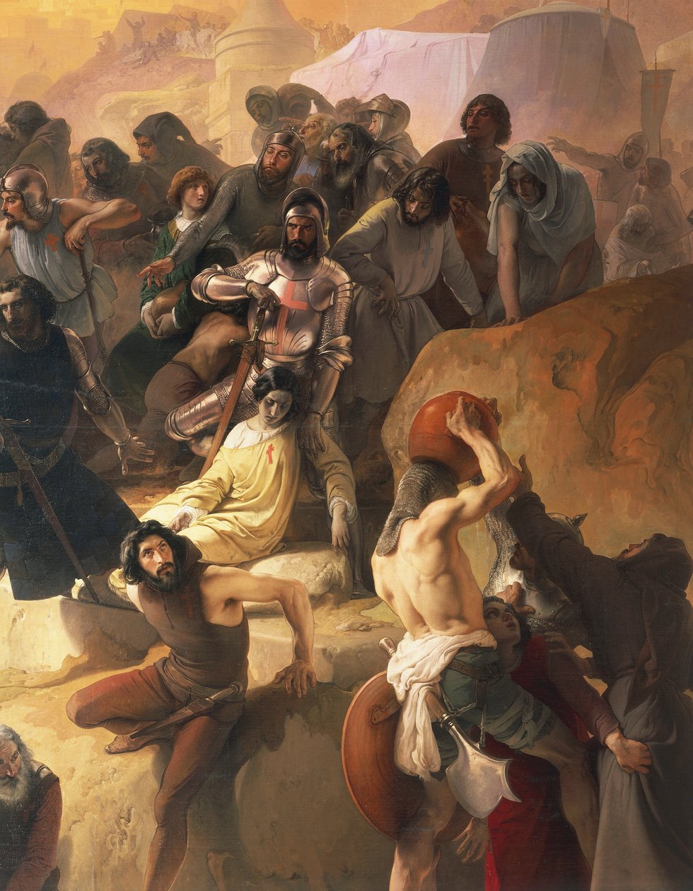 Törsten som led av de första korsfararna i Jerusalem, av Francesco Hayez, detalj av Francesco Hayez
