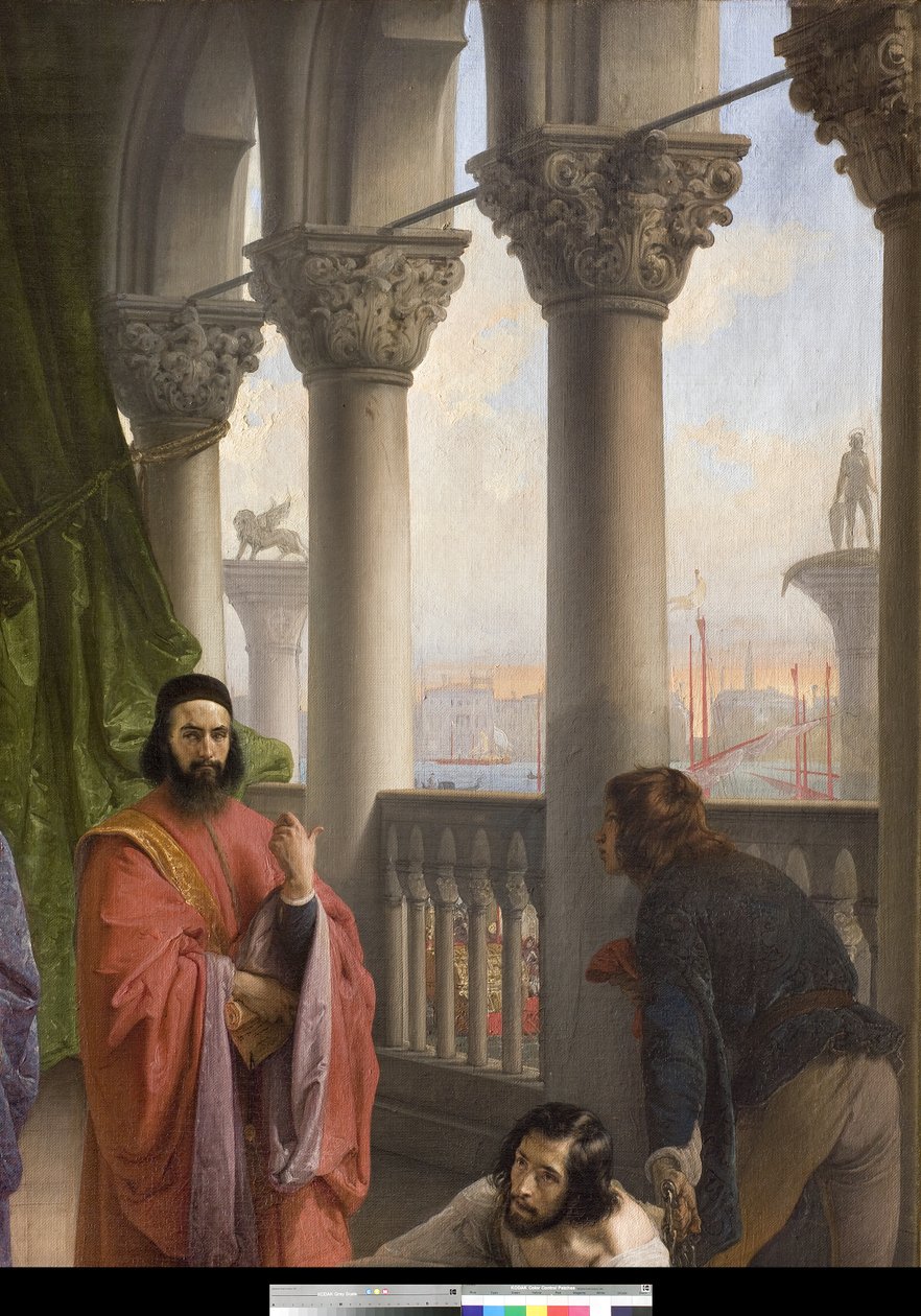 Det sista mötet mellan Jacopo Foscari och hans familj innan exilen, 1838-40 av Francesco Hayez