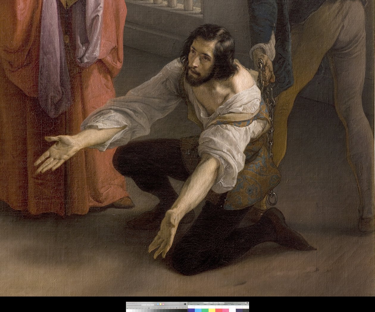 Det sista mötet mellan Jacopo Foscari och hans familj innan exilen, 1838-40 av Francesco Hayez