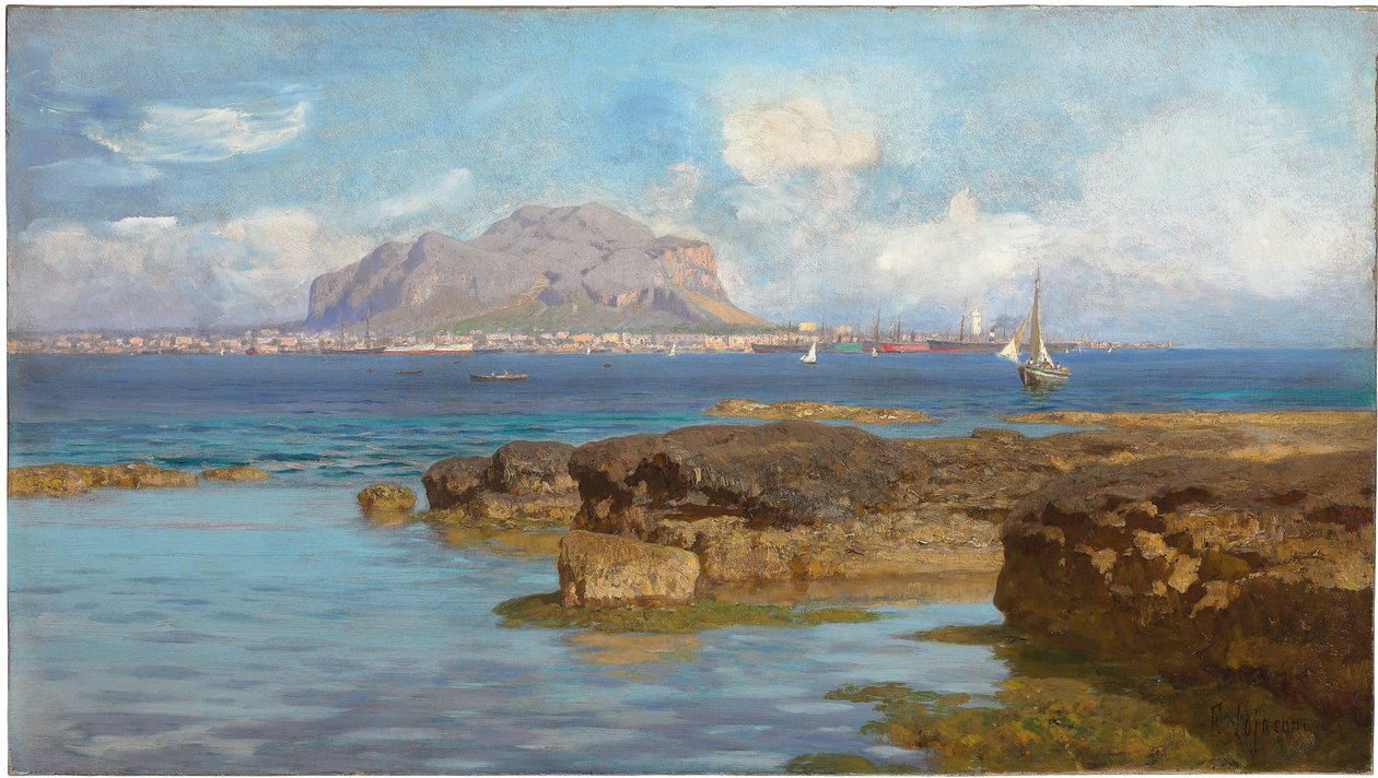 Monte Pellegrino, Palermo, Sicilien av Francesco Lojacono