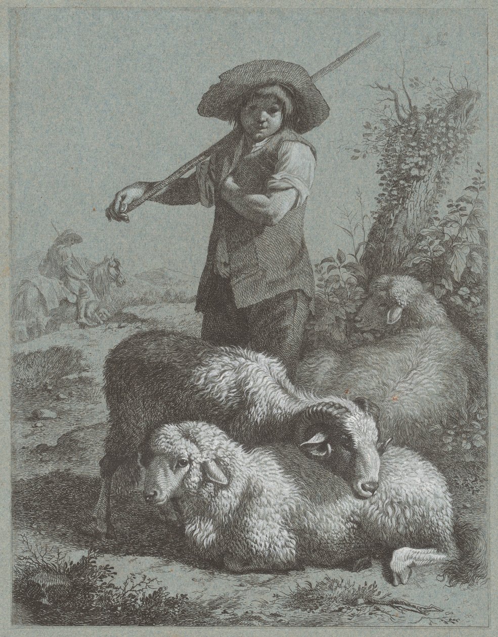 Herdepojke med får, 1764. av Francesco Londonio