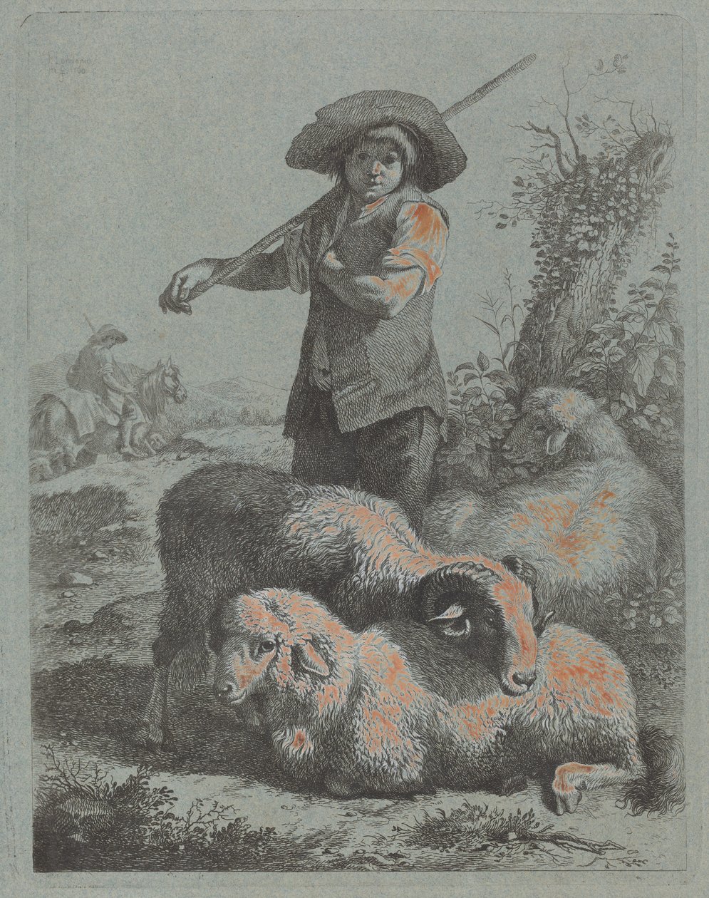 Stående herde, 1760. av Francesco Londonio