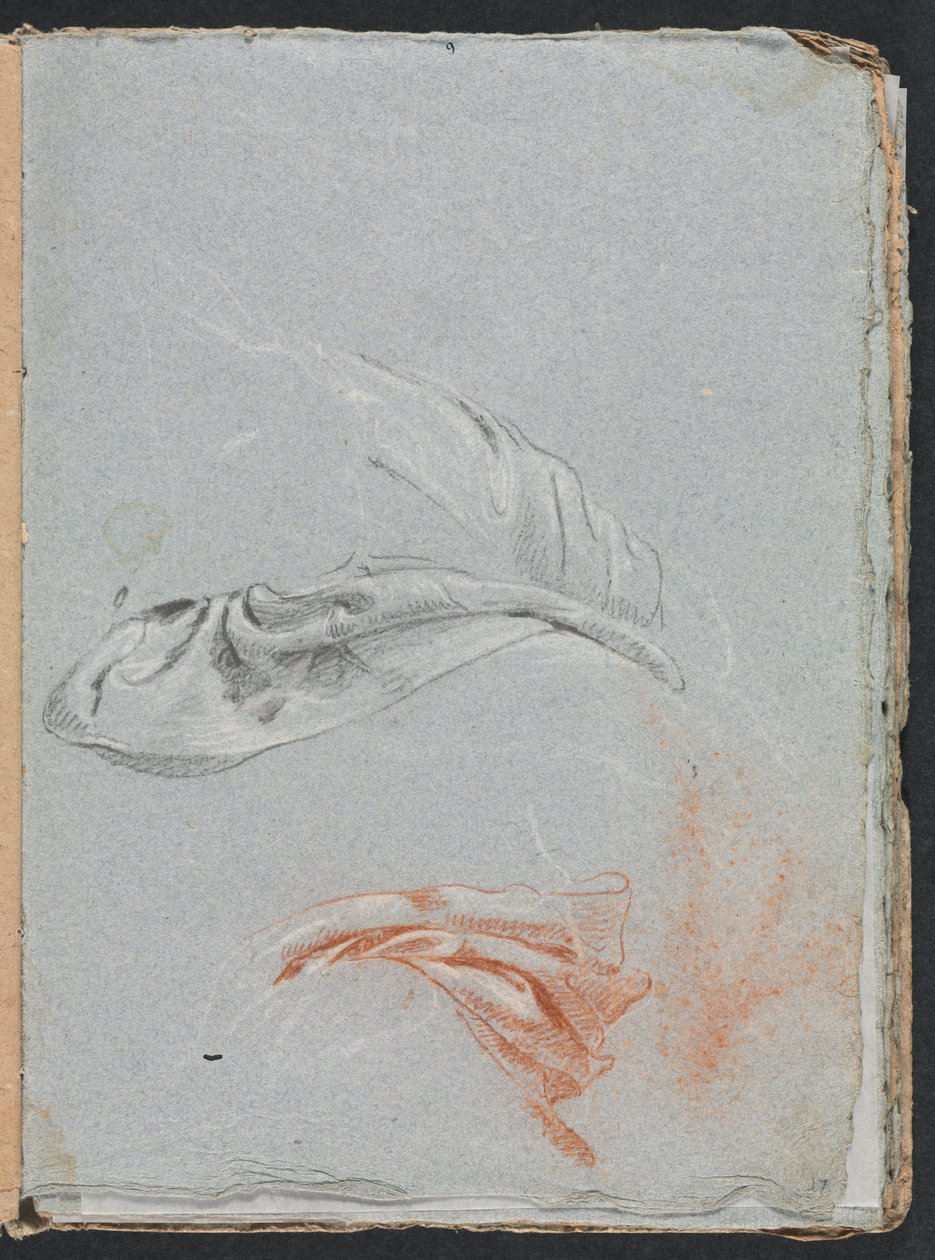 Verona Skissbok: Draperistudier sida 17, 1760. av Francesco Lorenzi