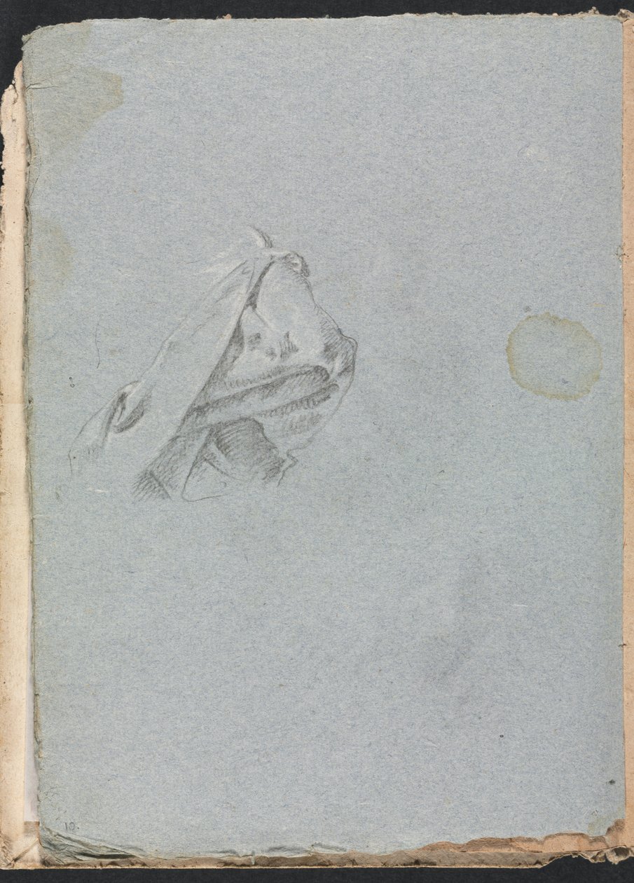 Verona Skissbok: Draperistudie sida 10, 1760. av Francesco Lorenzi