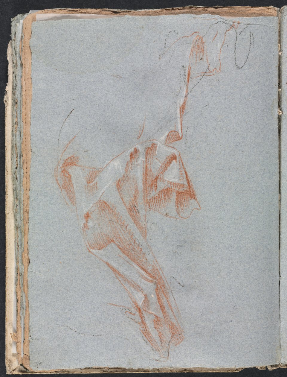 Verona Skissbok: Draperistudie sida 38, 1760. av Francesco Lorenzi