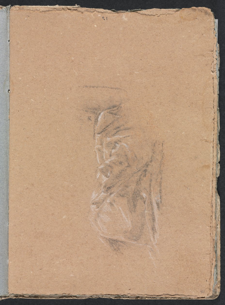Verona Skissbok: Draperistudie sida 41, 1760. av Francesco Lorenzi