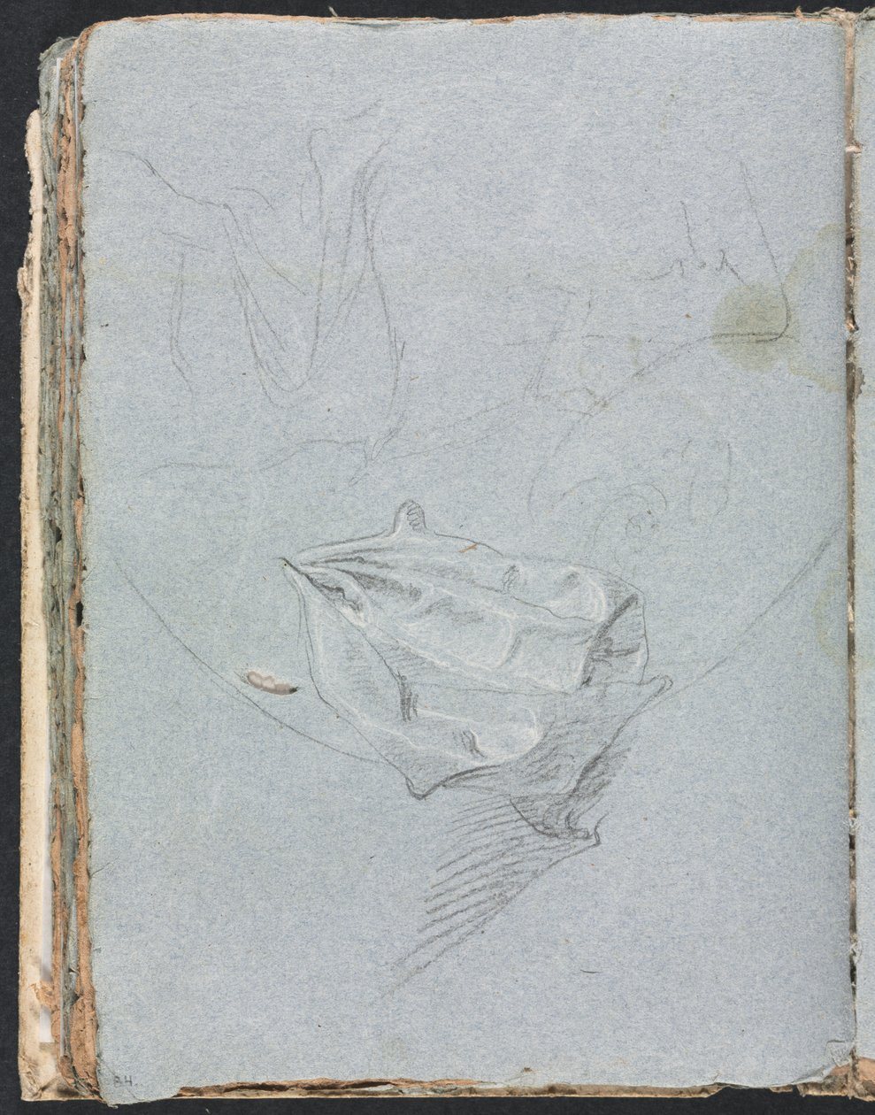 Verona Skissbok: Draperistudie sida 84, 1760. av Francesco Lorenzi