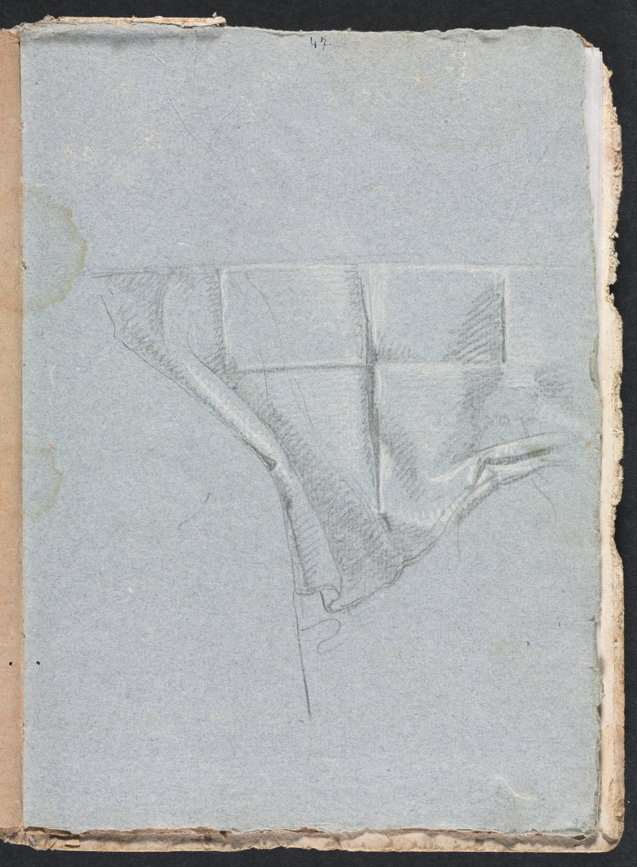 Verona Skissbok: Draperistudie sida 93, 1760. av Francesco Lorenzi