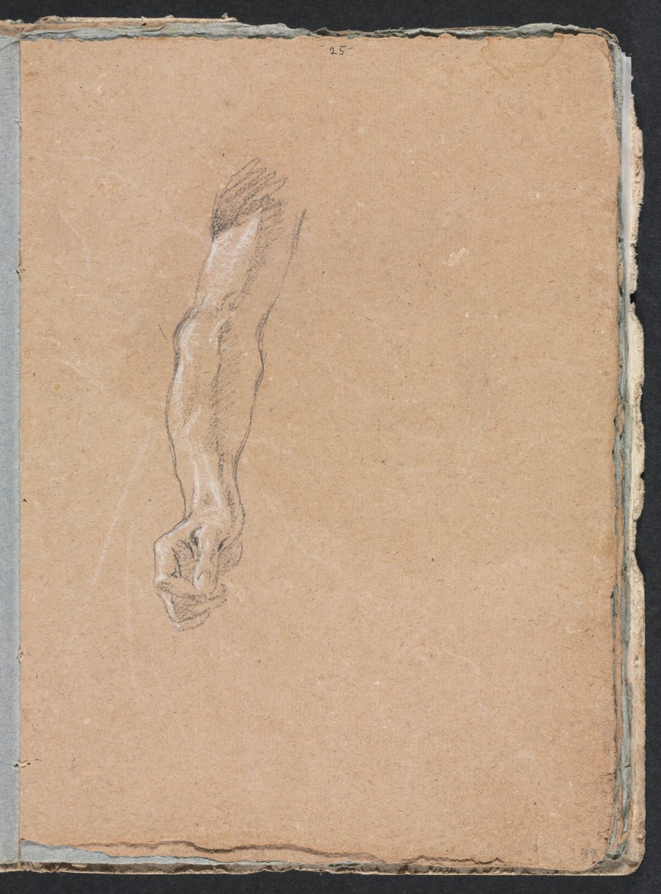 Verona Skissbok: Höger arm och hand sida 49, 1760. av Francesco Lorenzi