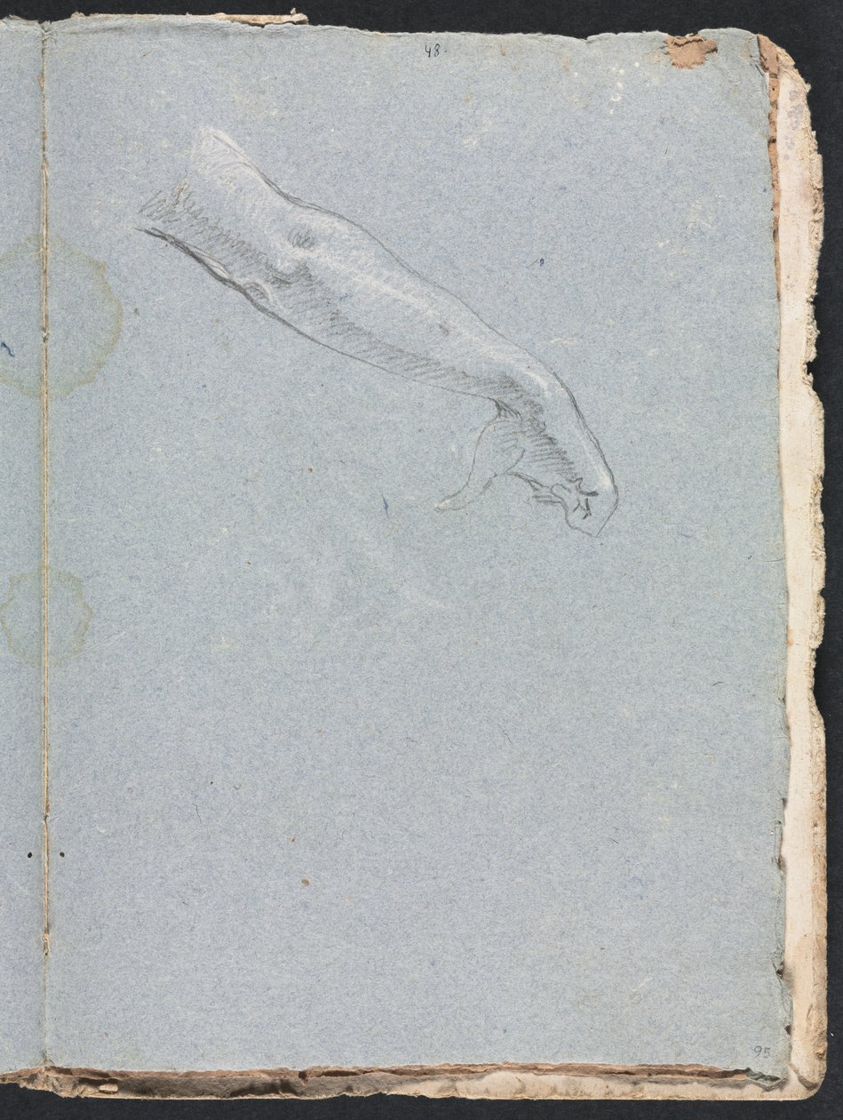 Verona Skissbok: Höger arm och hand sida 95, 1760. av Francesco Lorenzi