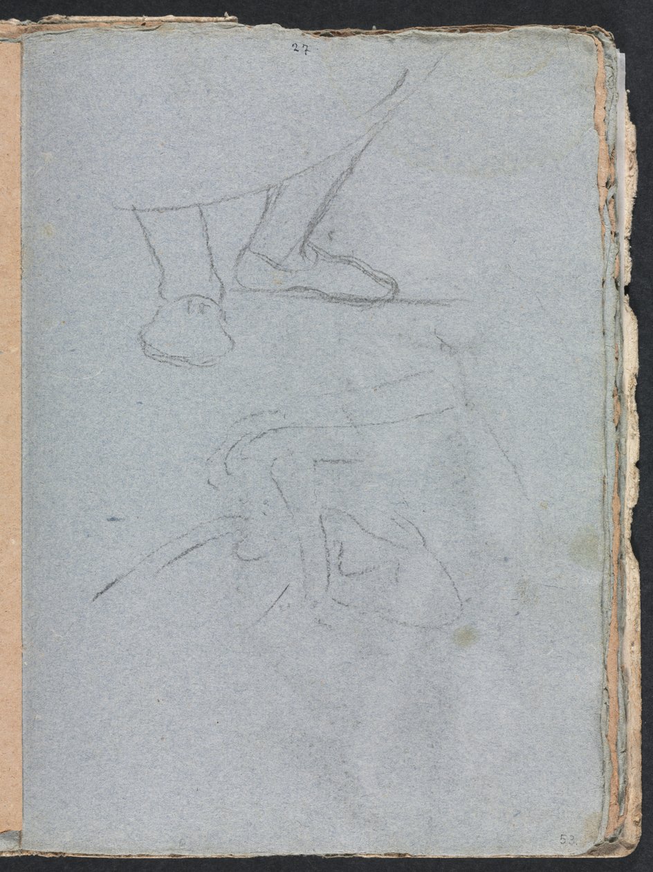 Verona Skissbok: Studie av fötter sida 53, 1760. av Francesco Lorenzi