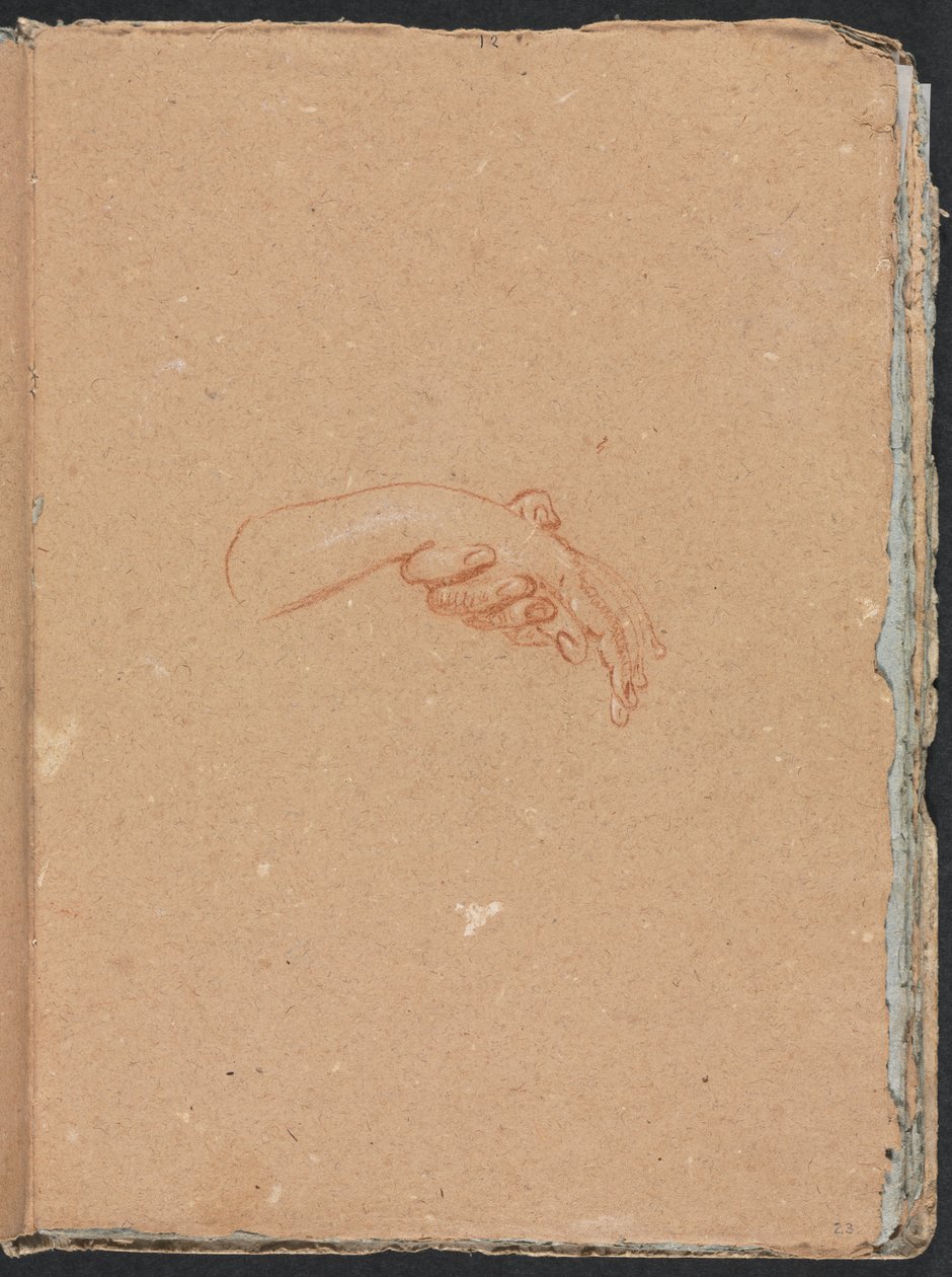 Verona Sketchbook: Study of hands sidan 23, 1760. av Francesco Lorenzi