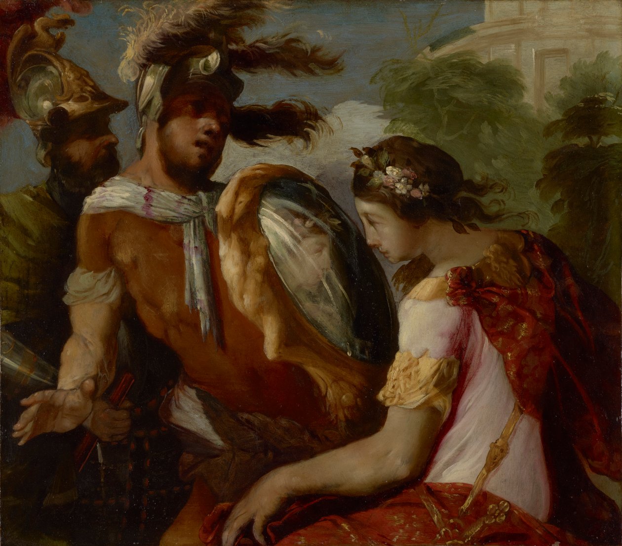 Rinaldo and the Mirror-Shield, ca 1650-55 (olja på koppar) av Francesco Maffei