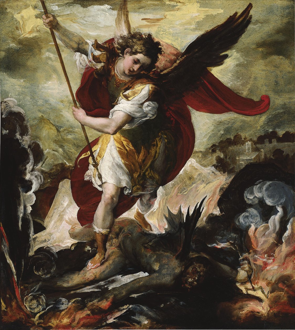 Saint Michael besegra Satan av Francesco Maffei