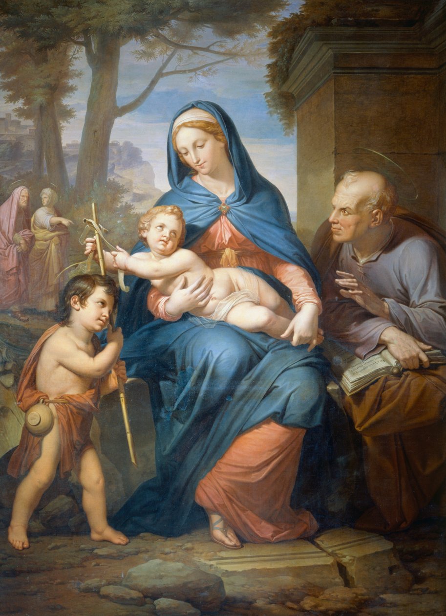 Helig familj, ante 1836, av Francesco Nenci (1781-1850), olja på duk, 200x147 cm av Francesco Nenci
