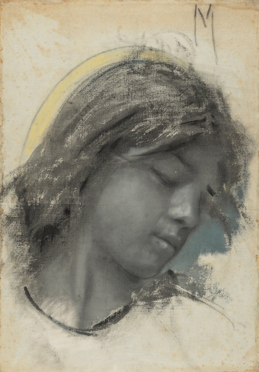 Huvud av en ängel (recto); Huvud av en kvinna (verso) av Francesco Paolo Michetti