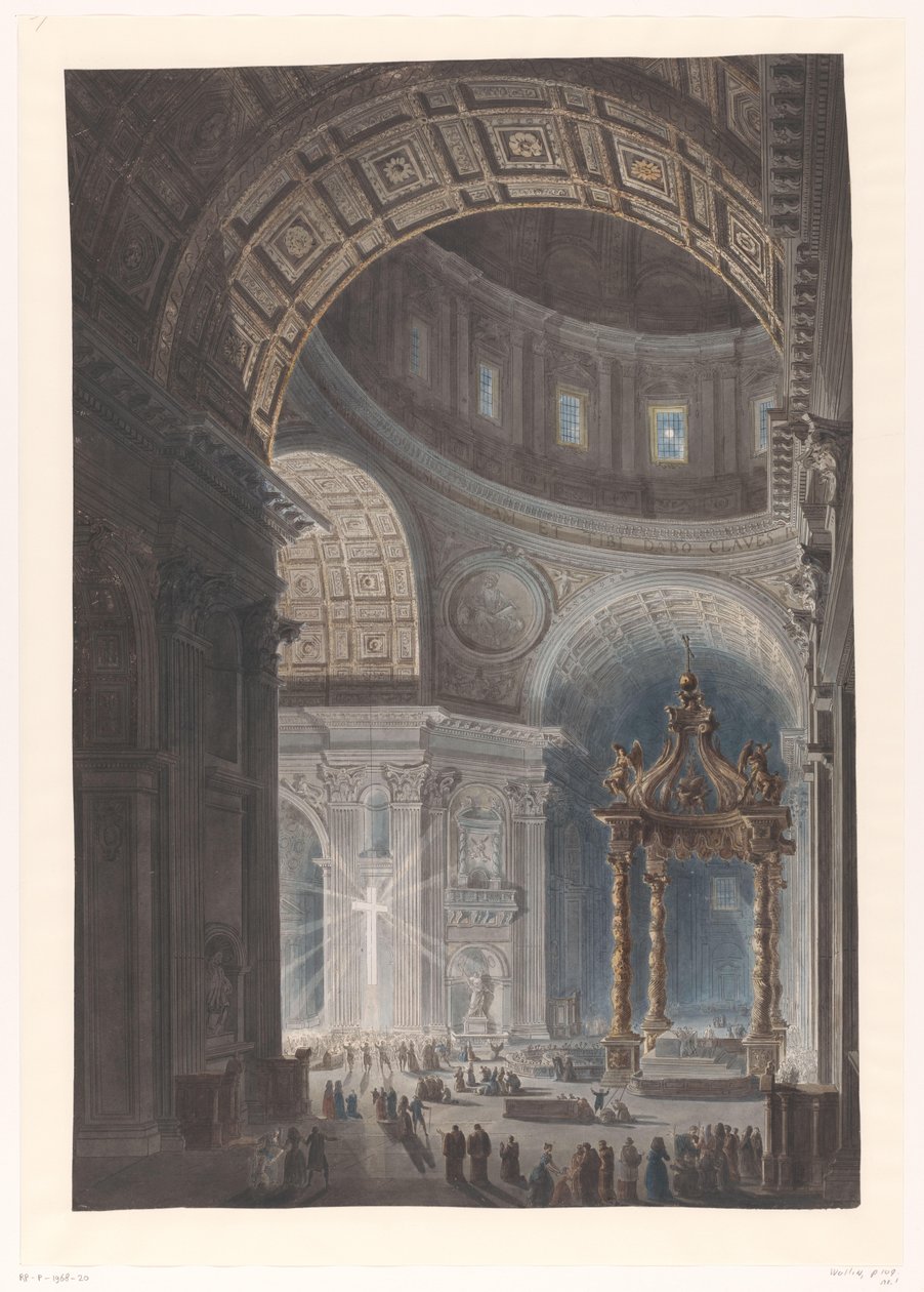 Belysning av det heliga korset vid Peterskyrkan Belysning av korset i Peterskyrkan av Francesco Piranesi