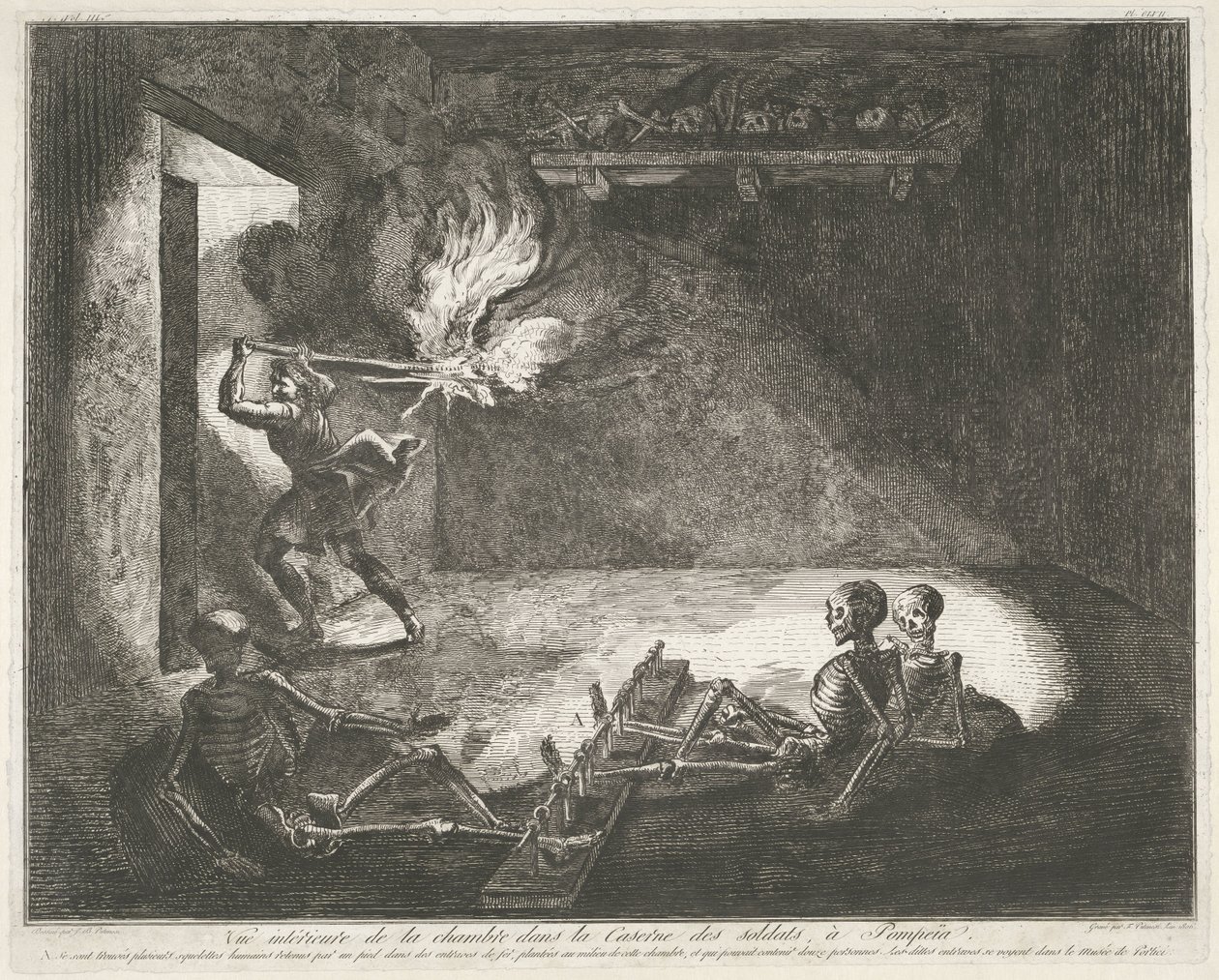 Soldatenkazerne te Pompei Antiquities of Magna Graecia (serietitel) av Francesco Piranesi