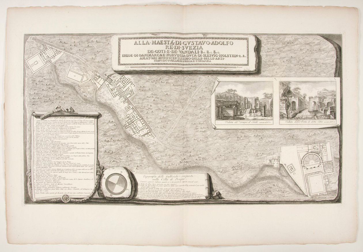 Topografi av fabrikerna som upptäckts i staden? av Pompeji av Francesco Piranesi