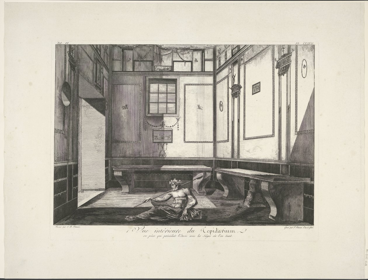 Trepidarium i Pompeji Antiquities of Magna Graecia (serietitel) av Francesco Piranesi