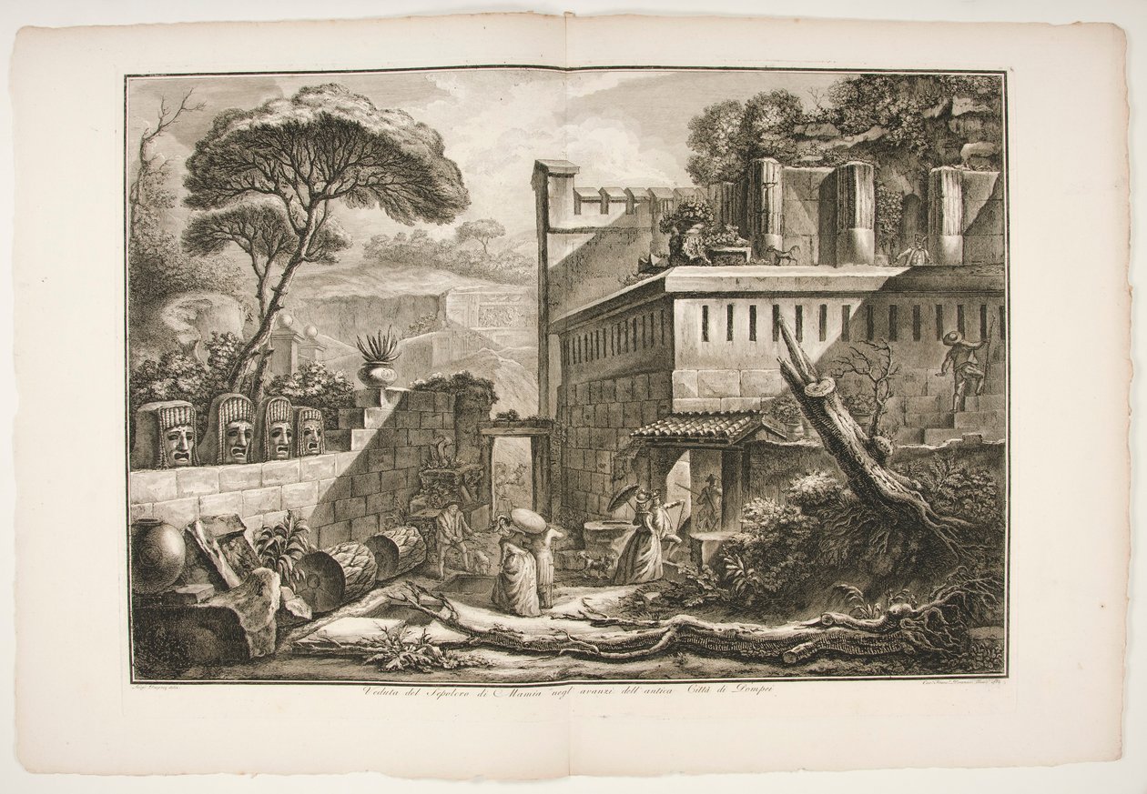 Utsikt över graven i Marnia negl av Francesco Piranesi