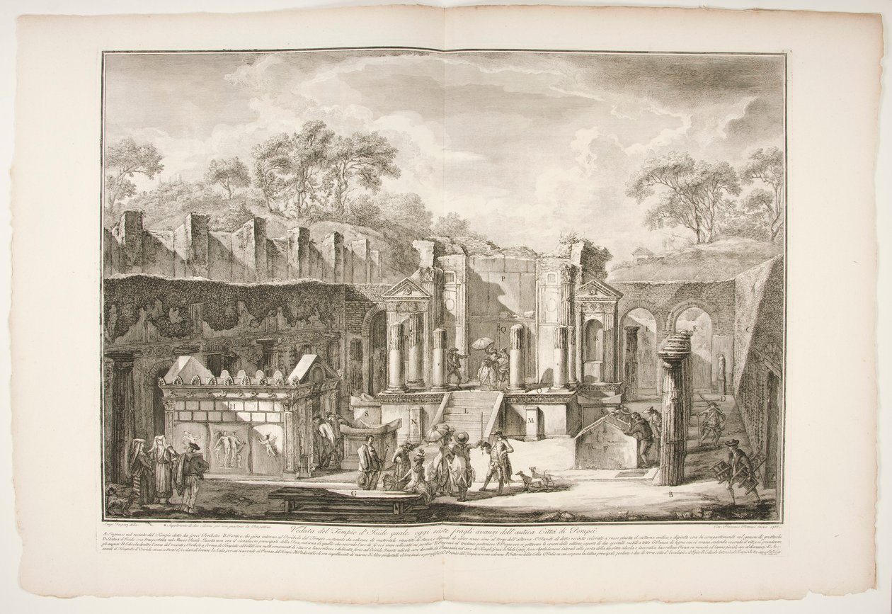 Utsikt över templet d av Francesco Piranesi