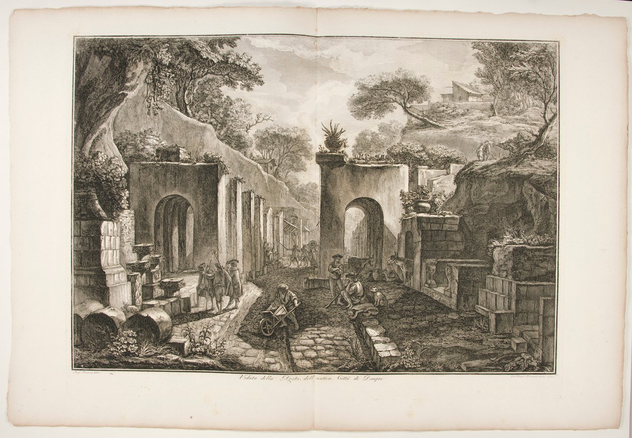 Utsikt över Porta dell av Francesco Piranesi