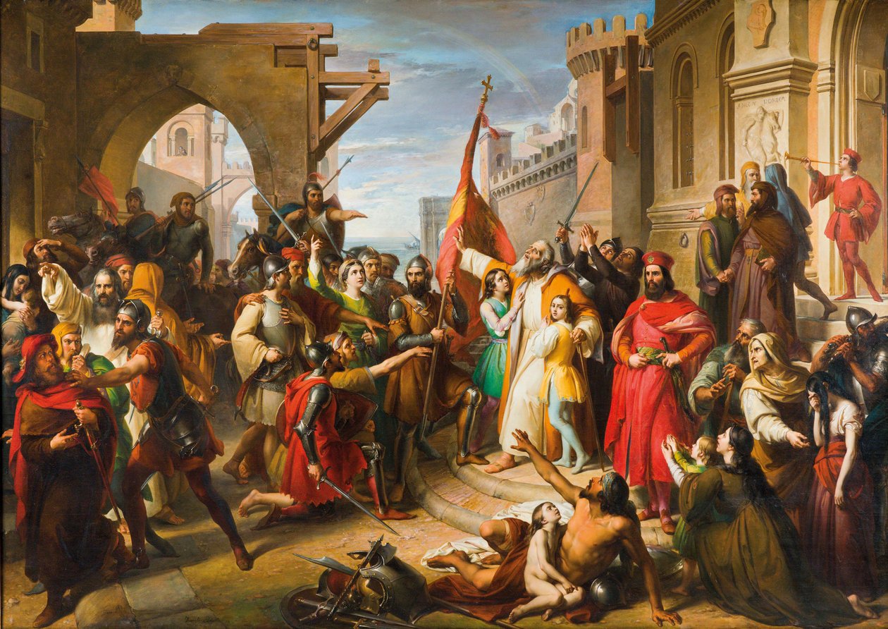 Anconetanernas ed, 1850-talet. av Francesco Podesti
