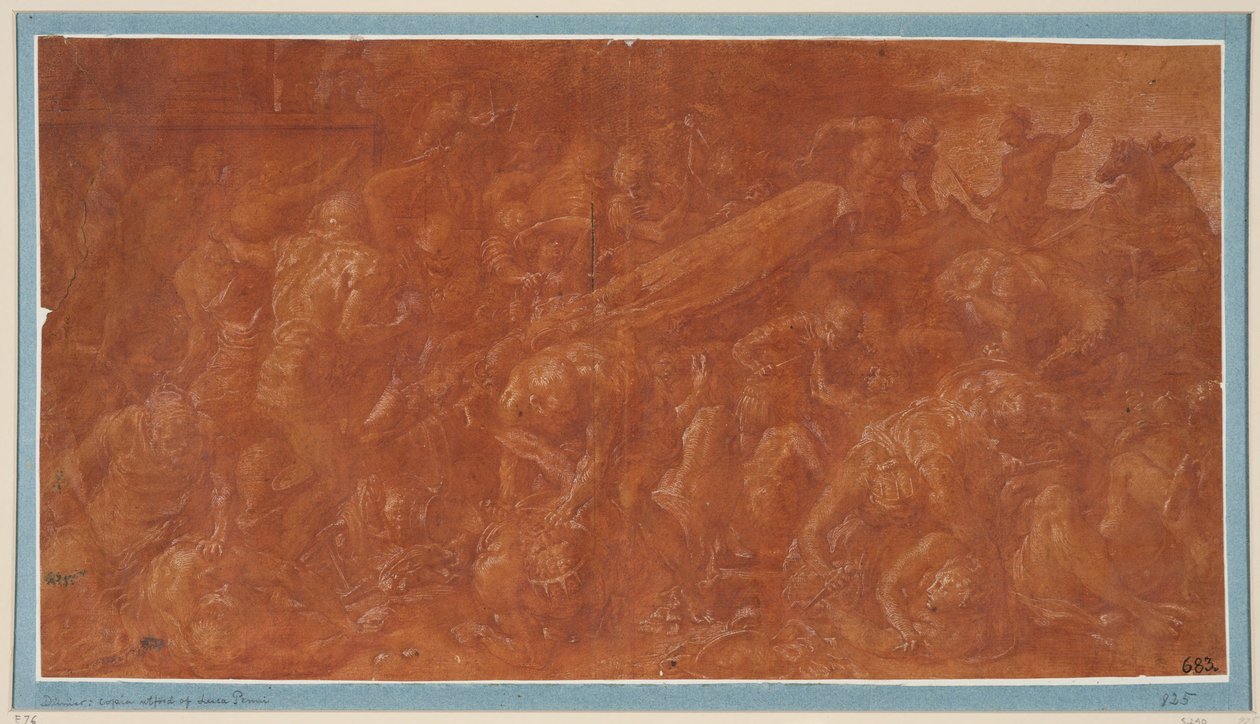 Agamemnon und Kassandra werden während eines Banketts ermordet av Francesco Primaticcio