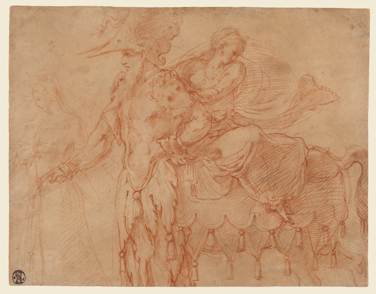 Centaur och Lapith av Francesco Primaticcio