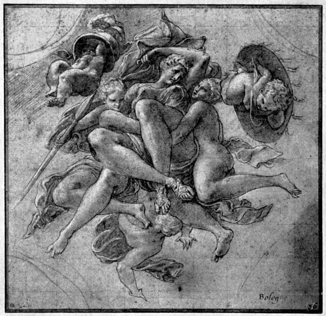 Design för Ulysses Gallery, Fontainebleau, c1540-talet, 1926 av Francesco Primaticcio