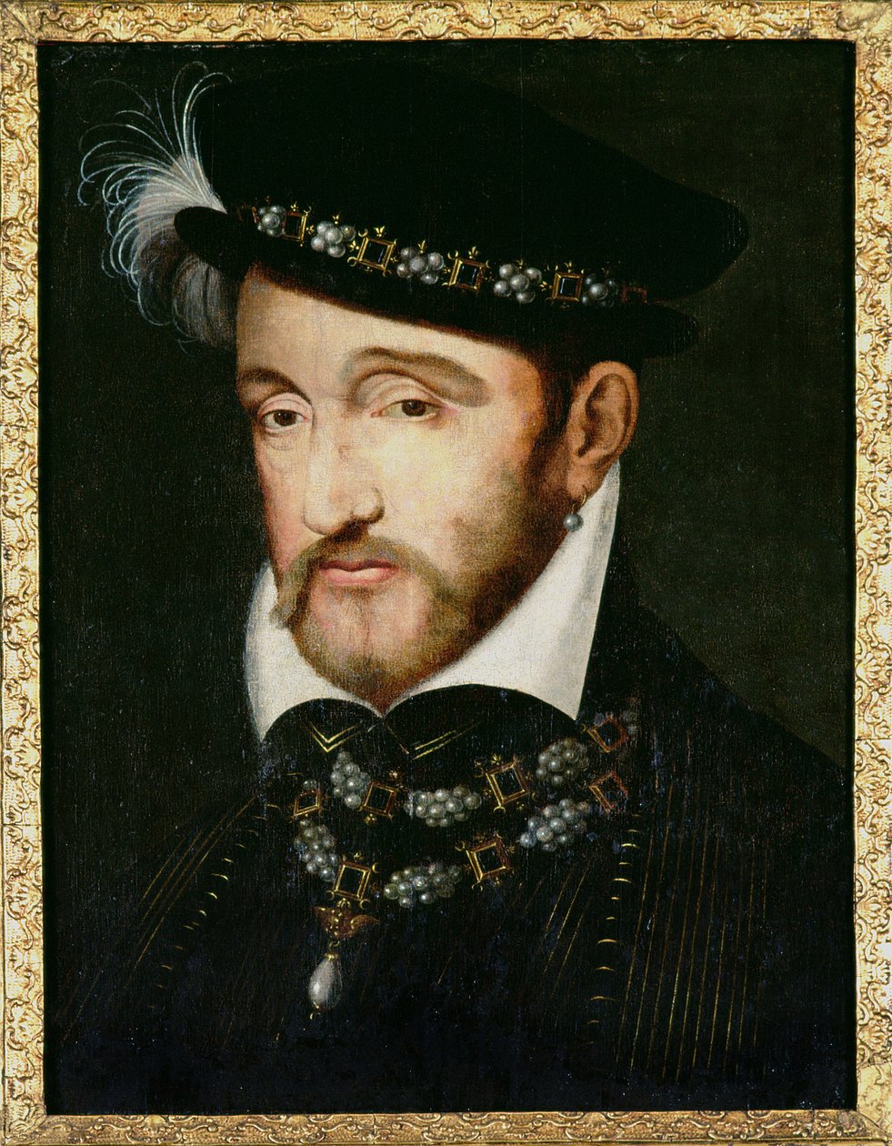 Porträtt av Henrik II (1519-59) av Francesco Primaticcio