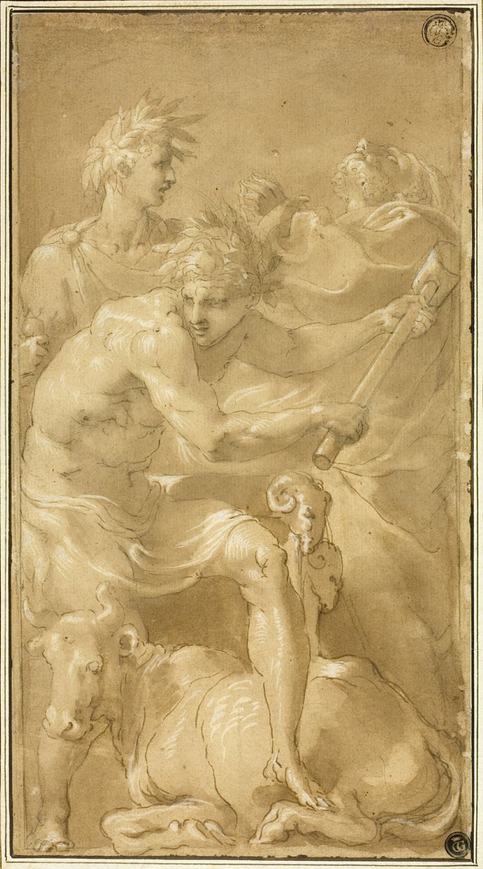 Offer av en tjur av Francesco Primaticcio