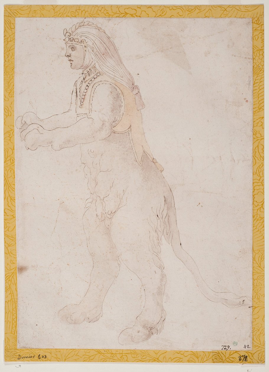 Stehende Sphinx av Francesco Primaticcio