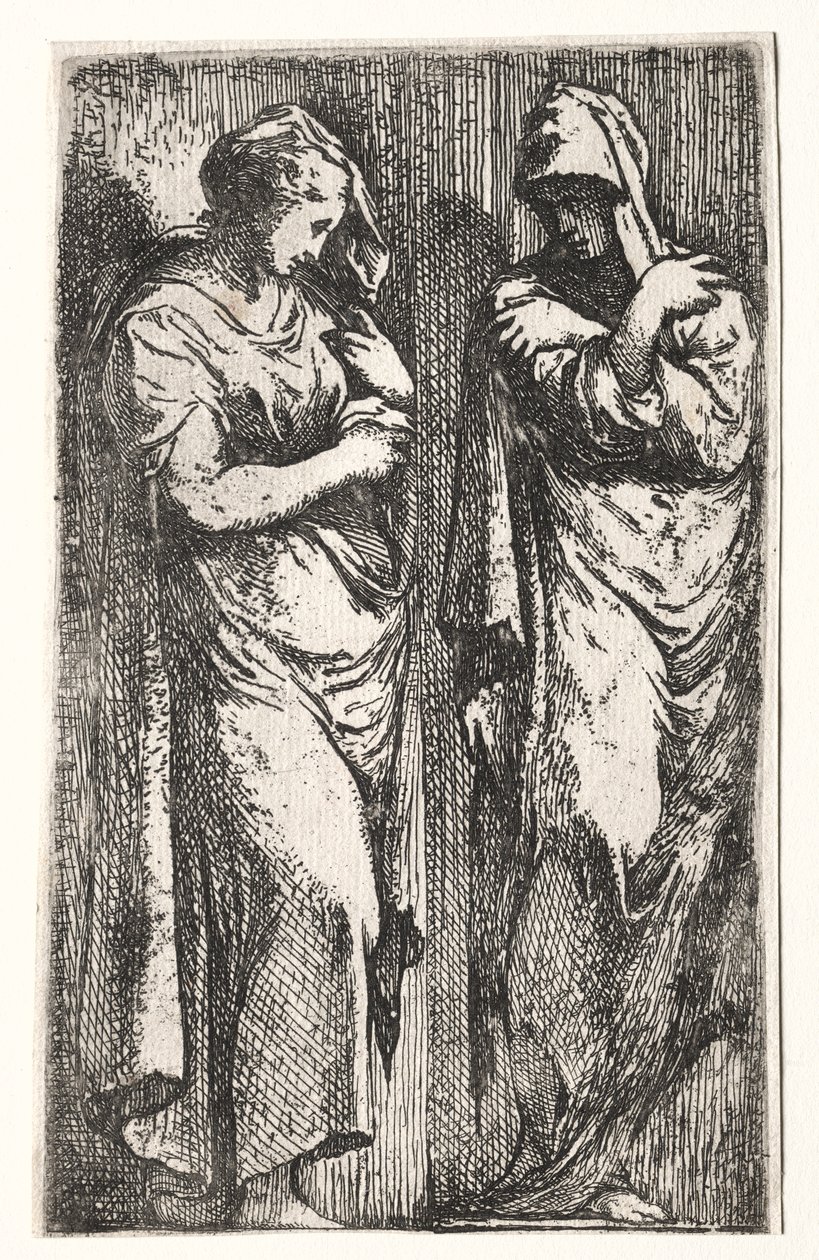 Två romerska kvinnor av Francesco Primaticcio