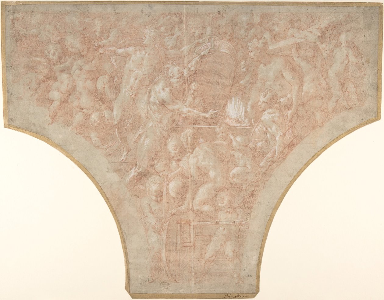 Vulcan Forging the Darts of Cupid, 1552-56. av Francesco Primaticcio